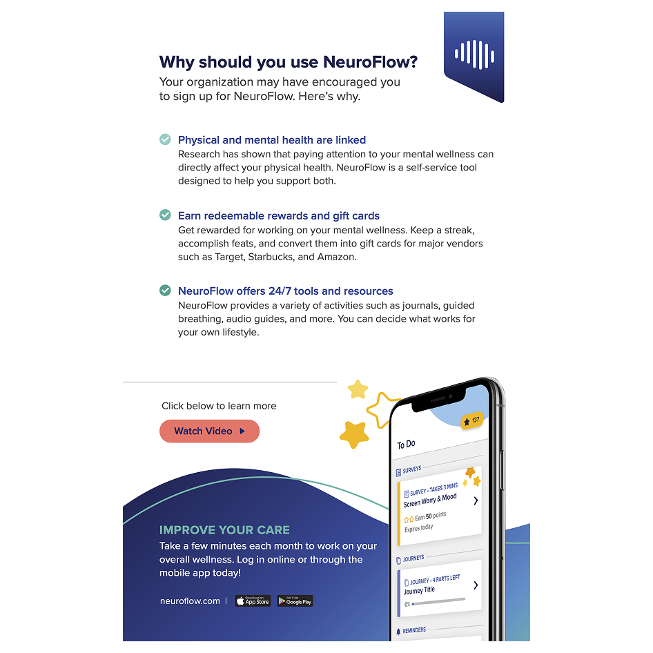 NeuroFlow App Registration Flyer
