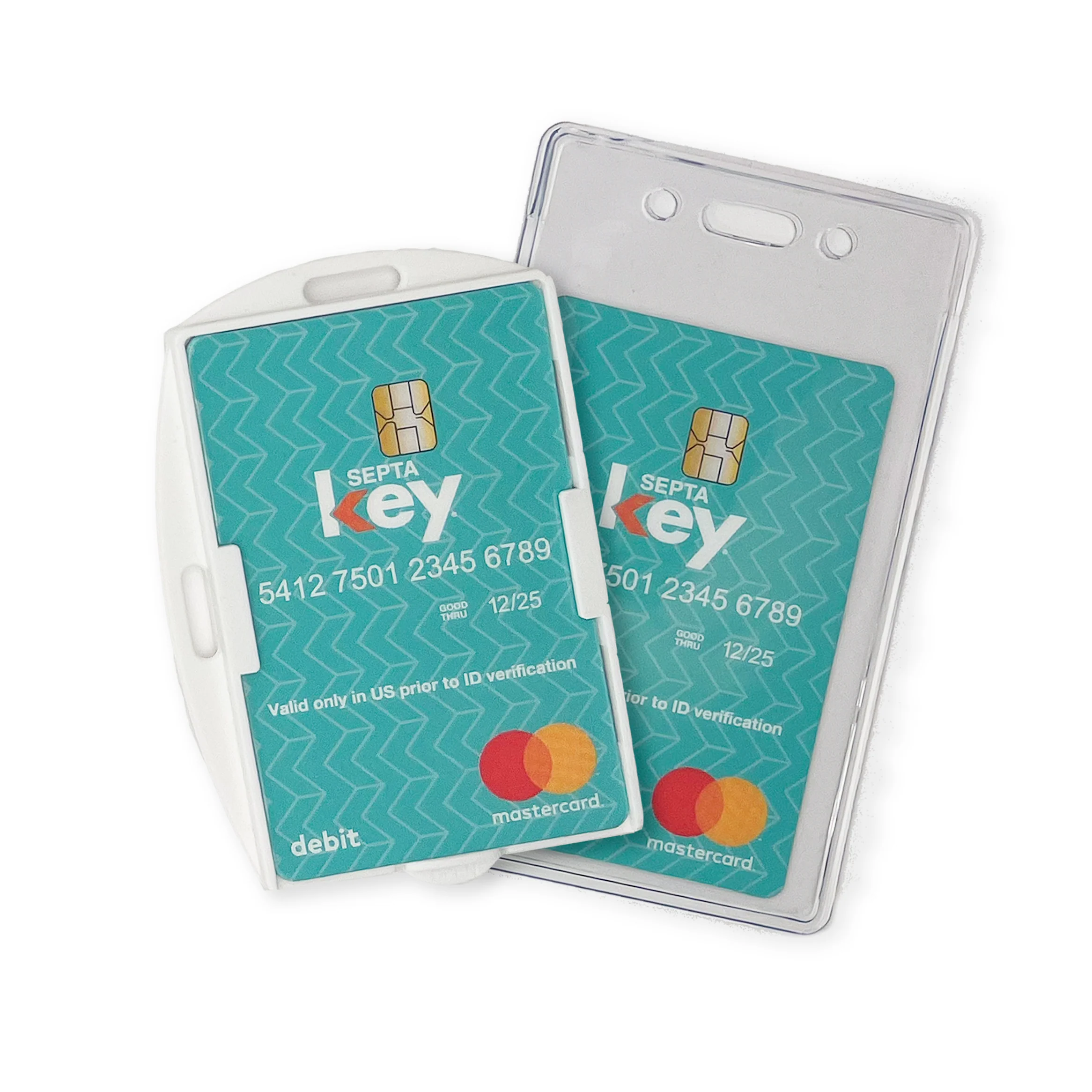 Two SEPTA Key cards in different badge holders